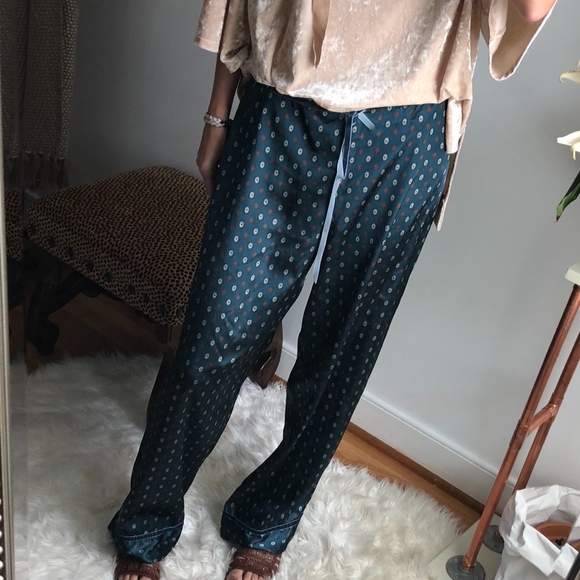 Vintage Pants - VINTAGE/ silky casual wide pant